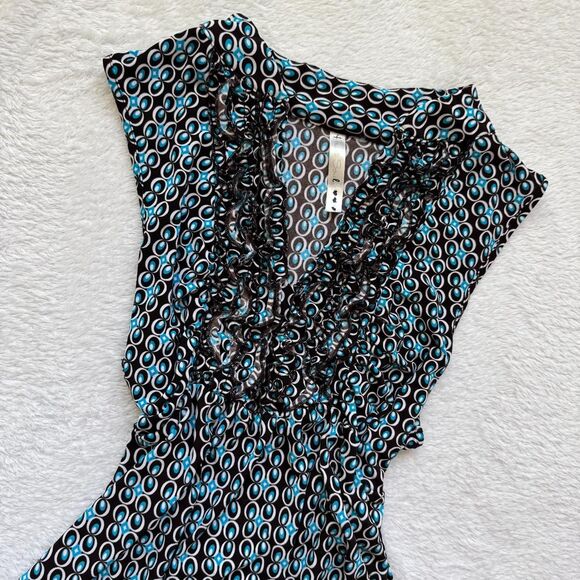 Vintage Tank Top \ Brown Y2K Blouse with Ruffles by Heart Soul - Picture 10 of 15